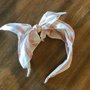 NWT Anthropologie Headband in Blush and Cream